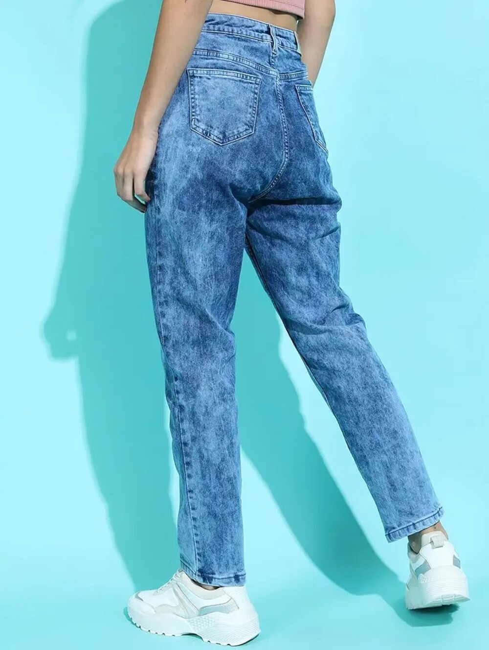 New With Tags Old Navy Size 00 High-Rise O.G. Straight Blue Acid Wash Jeans